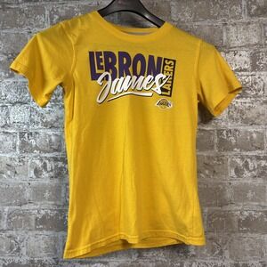 Los Angeles Lakers Shirt Youth Large Yellow NBA Basketball LeBron James 23